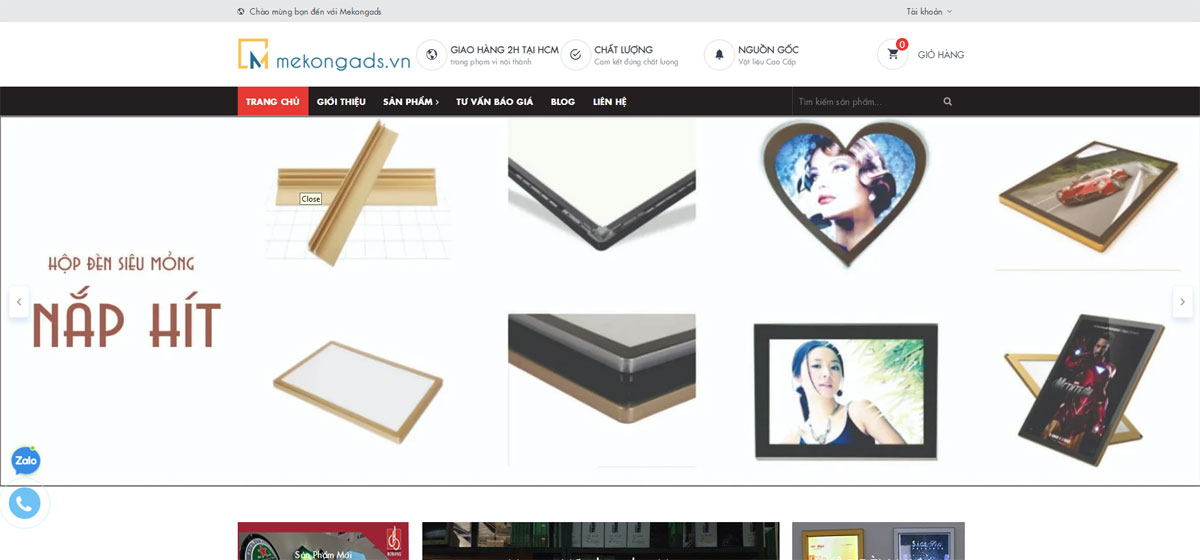 web bảng hiệu quảng cáo