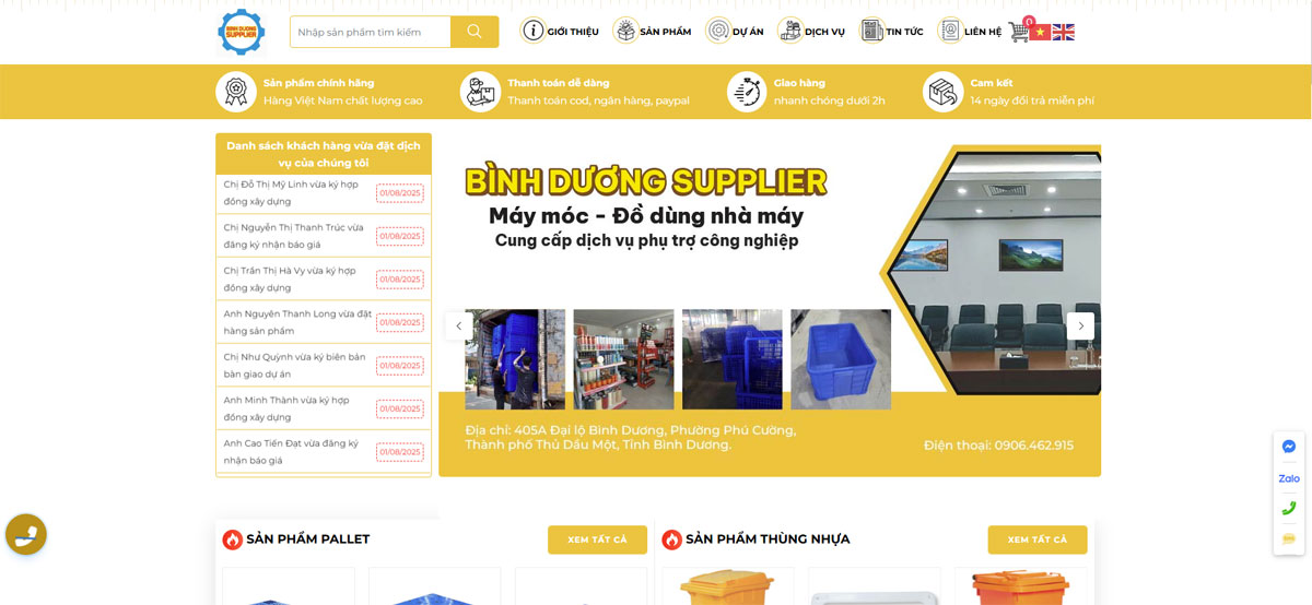 Website nhà máy