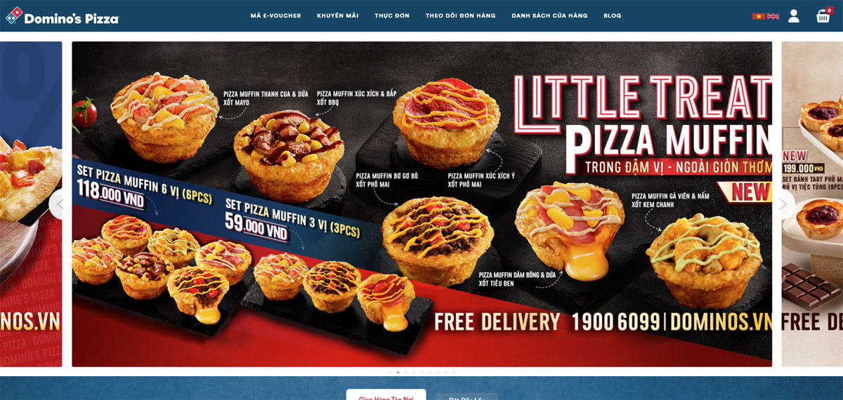 Website bán hàng bánh Pizza chuyên nghiệp