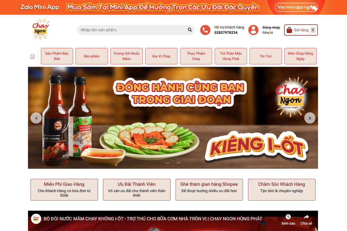 Website bán hàng đồ ăn chay