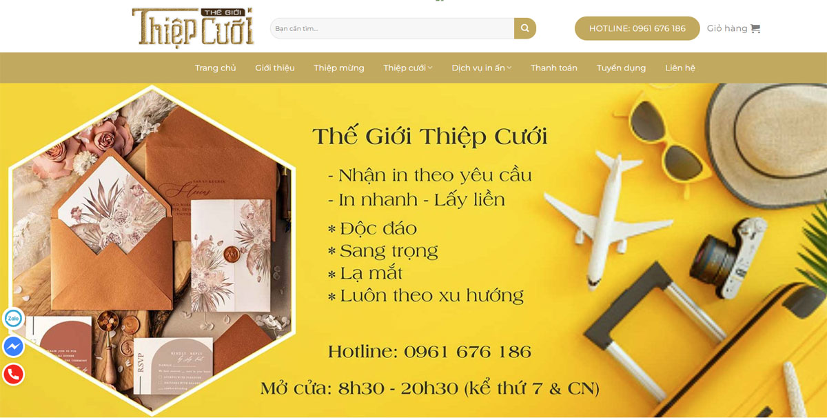 Web in thiệp cưới