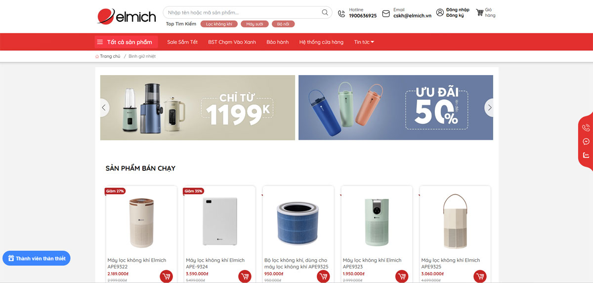 Web bình giữ nhiệt chuyên nghiệp