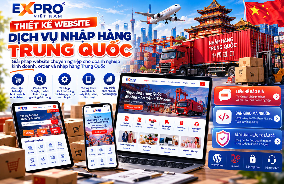 Thiết kế website dịch vụ nhập hàng Trung Quốc